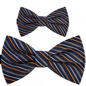 Set papioane tată fiu, bleumarin cu dungi orange